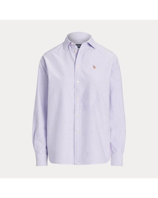 Camicia in Oxford di cotone Relaxed-Fit di Polo Ralph Lauren in Purple