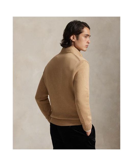 Polo Ralph Lauren Natural Cotton Quarter-Zip Sweater for men
