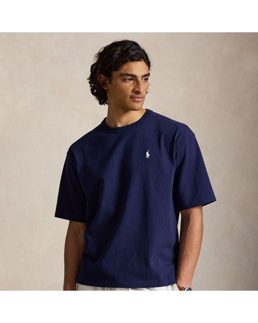 Ralph Lauren Blue Relaxed Fit Jersey Crewneck T-Shirt for men