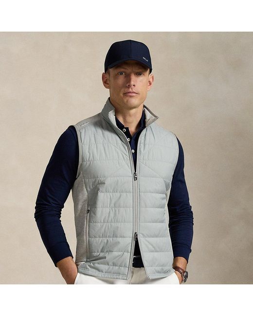 Ralph Lauren Gray Hybrid Full-Zip Gilet for men