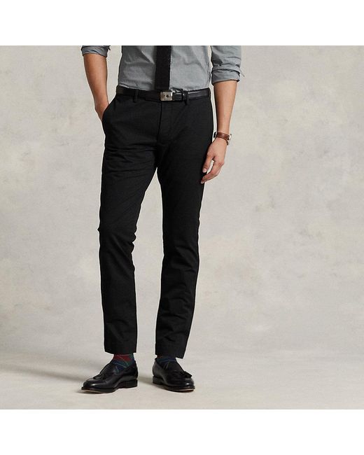 Pantalón chino Slim Fit elástico Polo Ralph Lauren de hombre de color Black