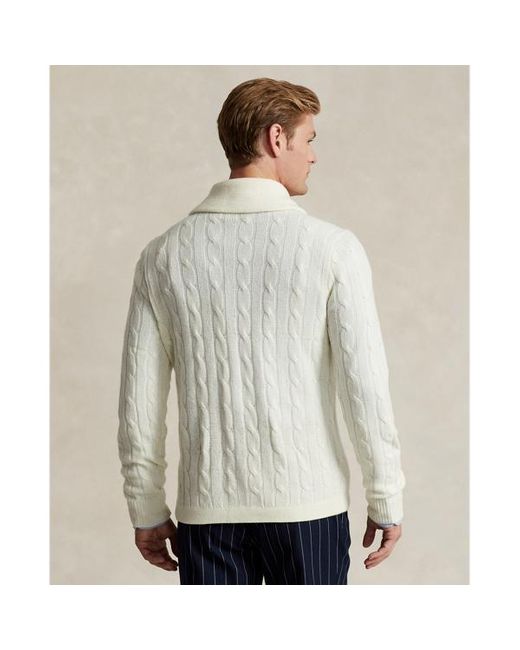 Polo Ralph Lauren Natural Cable-knit Cashmere Cardigan for men