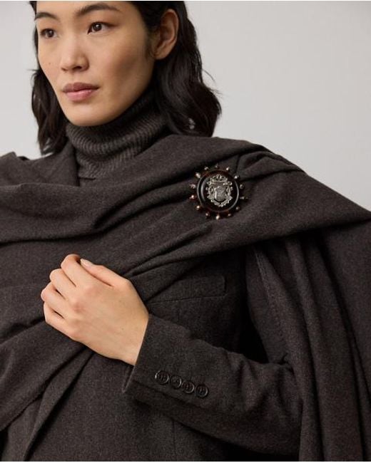 Ralph Lauren Black Rolland Wool Herringbone Jacket