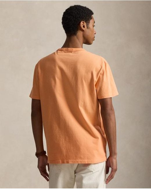Polo Ralph Lauren Orange Classic Fit Jersey Crewneck T-Shirt for men