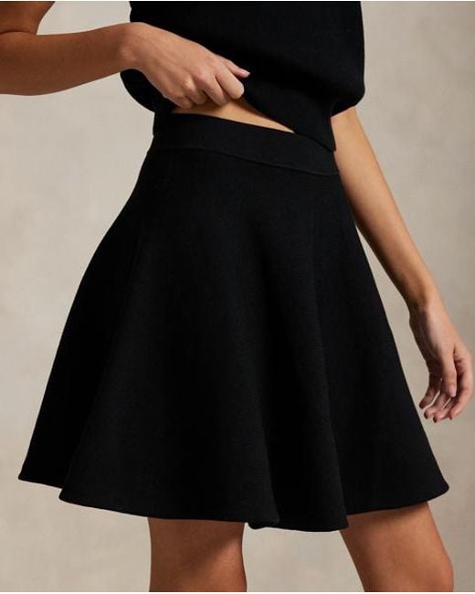 Polo Ralph Lauren Black Knit Circle Skirt