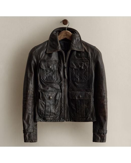 Ralph Lauren Black C. 2008 Leather Utility Jacket