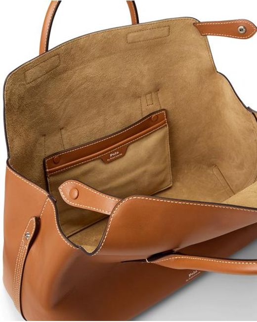 Polo Ralph Lauren Blue Bellport Leather Satchel