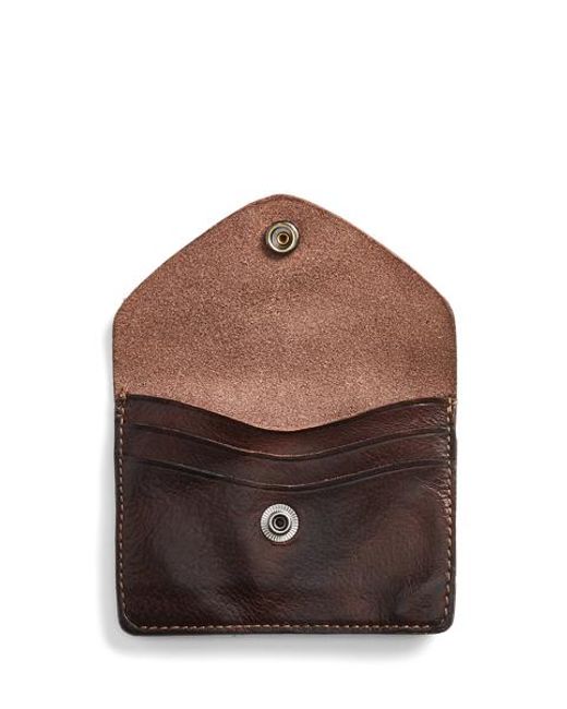 RRL Brown Leather Card Case for men