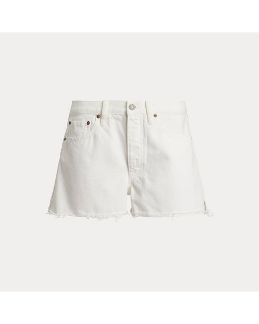 Polo Ralph Lauren White Cut-Off Denim Shorts