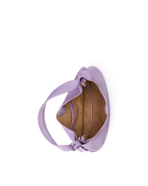 Polo Ralph Lauren Purple Kleine Wildleder-Schultertasche Polo ID