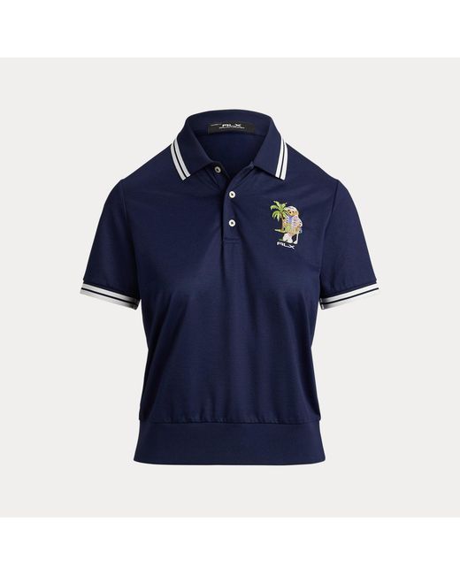 Ralph Lauren Blue Polo Bear Jersey Polo Shirt