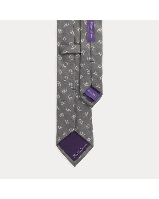 Ralph Lauren Kasjmier-Zijden Das Met Cirkels in het Gray voor heren