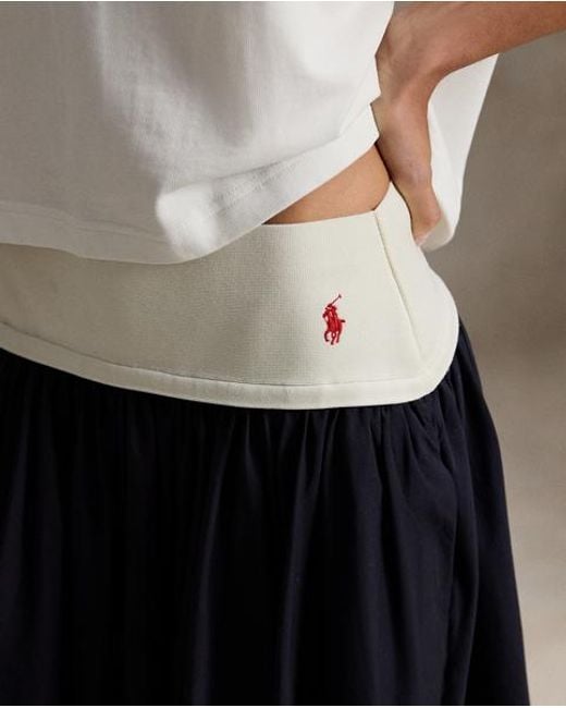 Polo Ralph Lauren Blue A-Line Skirt With Contrasting Waistband