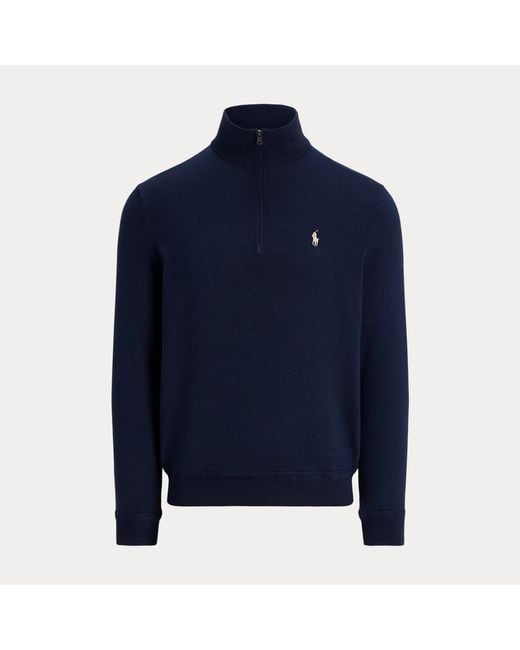 Pull Demi-Zippé Performance Ralph Lauren pour homme en coloris Blue