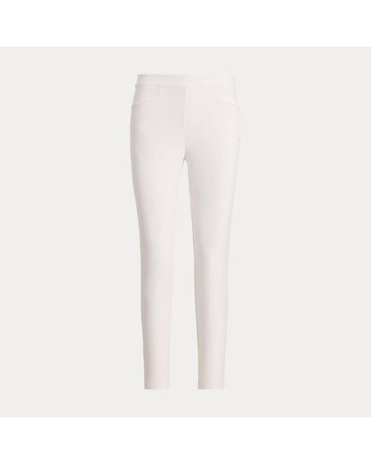 Ralph Lauren Blue Stretch-Dobby Trouser
