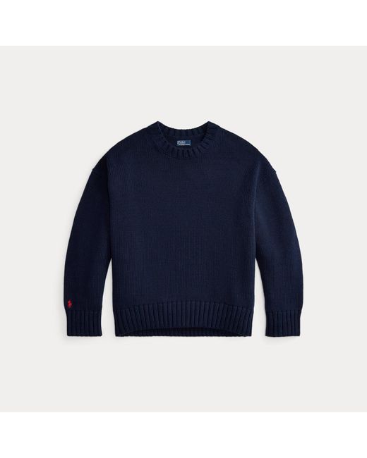 Ralph Lauren Blue Cotton Crewneck Jumper