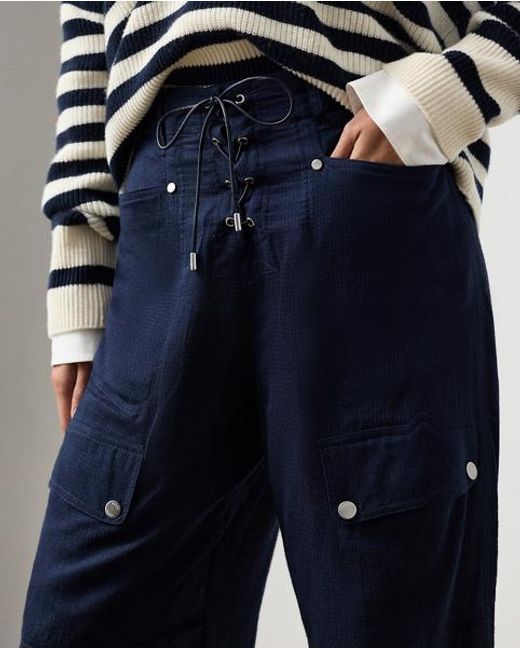 Ralph Lauren Blue Briella Ripstop Trouser