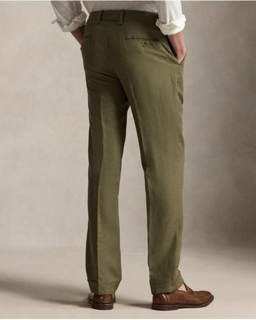 Polo Ralph Lauren Green Linen Suit Trousers for men