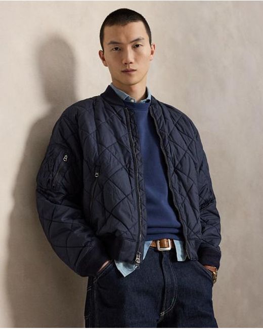 Polo Ralph Lauren Blue Loopback Fleece Sweatshirt for men