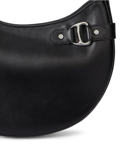 Ralph Lauren Black Leather Large Tasha Shoulder Bag