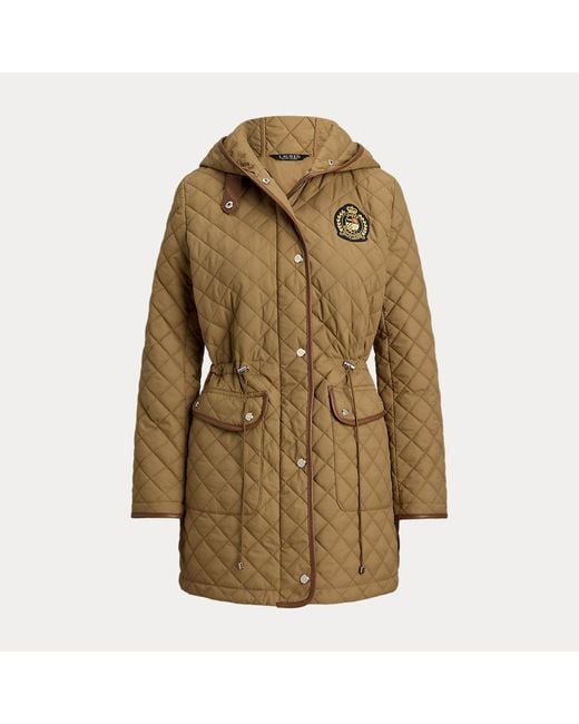 Ralph Lauren Natural Anorak Mit Rautensteppung Und Wappen