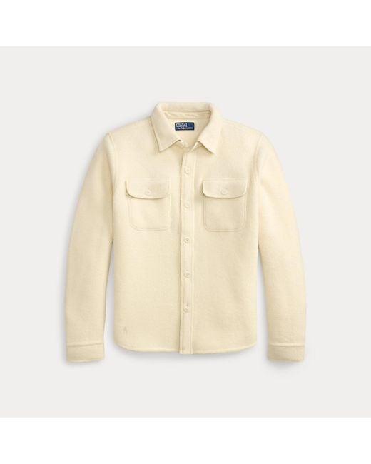 Surchemise En Laine Mélangée Feutrée Polo Ralph Lauren pour homme en coloris Natural
