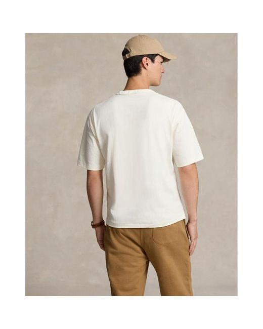 Camiseta de punto jersey Relaxed Fit Polo Ralph Lauren de hombre de color White
