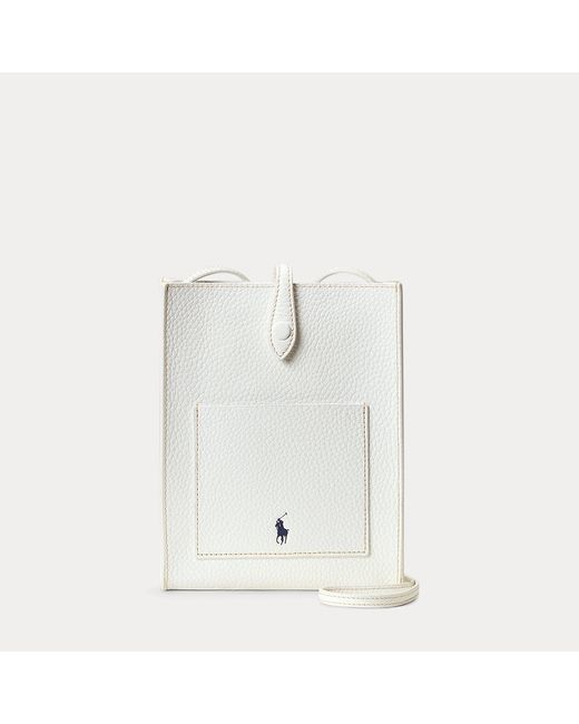 Polo Ralph Lauren White Polo Play Leather Pocket Crossbody