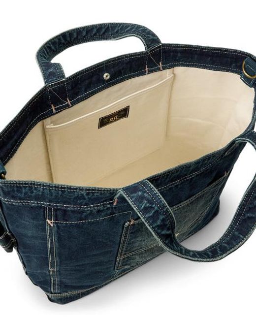 RRL Blue Canvas Tote for men