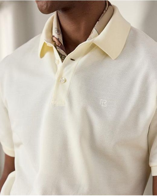 Ralph Lauren Brown Custom Slim Fit Piqué Polo Shirt for men