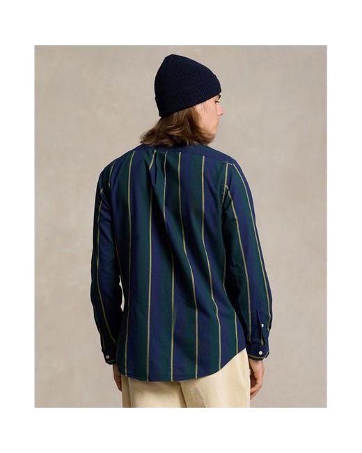Polo Ralph Lauren Blue Classic Fit Striped Oxford Shirt for men