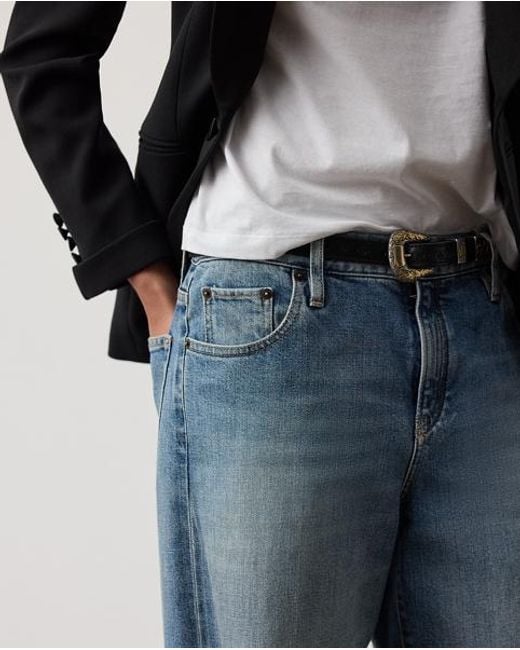 Ralph Lauren Blue Mercer Relaxed Wide-Leg Jean