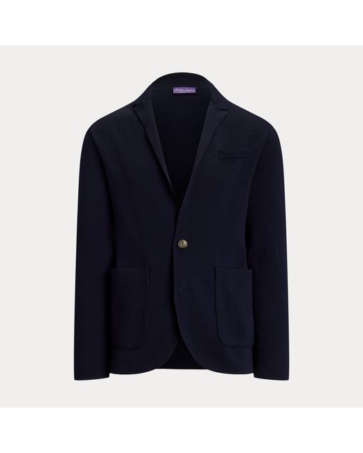 Ralph Lauren Blue Wool Blazer Cardigan for men