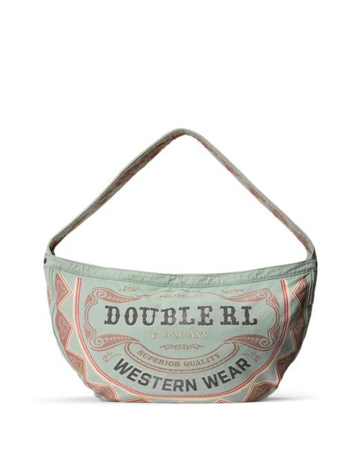 RRL Metallic Canvas Newsboy Bag for men