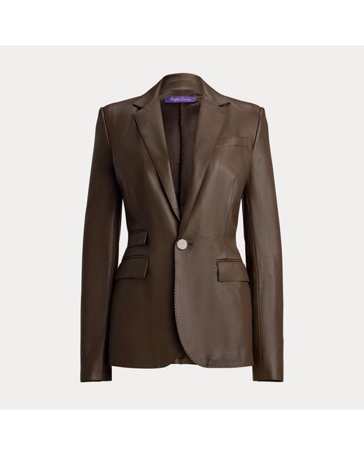Ralph Lauren Brown Parker Lambskin Jacket
