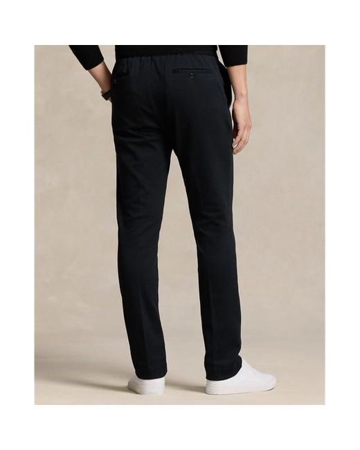 Polo Ralph Lauren Black Knit Pique Trouser for men