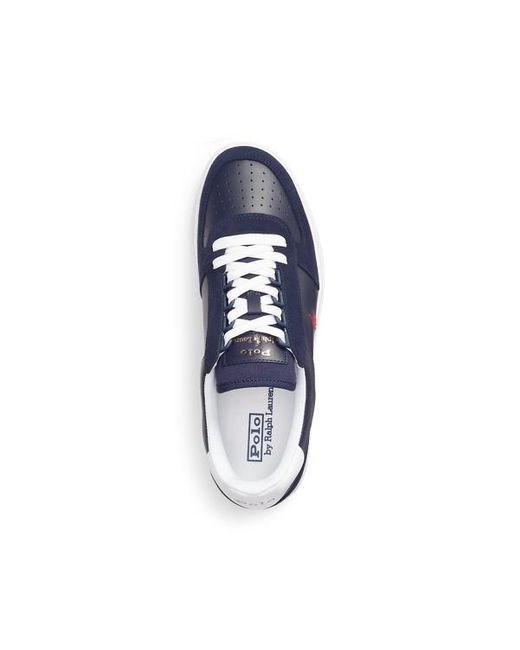 Polo Ralph Lauren Blue Court Leather-suede Trainer for men