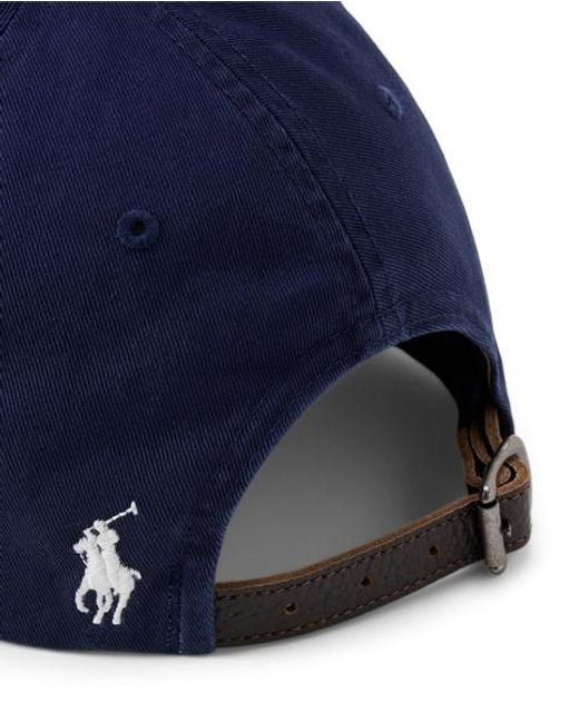 Polo Ralph Lauren Blue Embroidered-Logo Twill Ball Cap for men