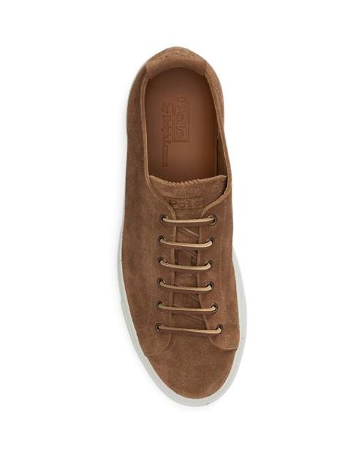 Polo Ralph Lauren Brown Jermain Deconstructed Calf-Suede Trainer for men