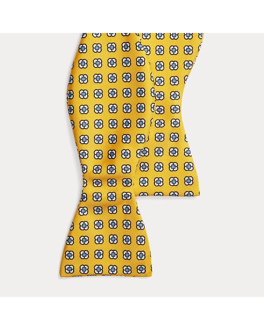 Papillon in twill di seta geometrico di Polo Ralph Lauren in Yellow da Uomo