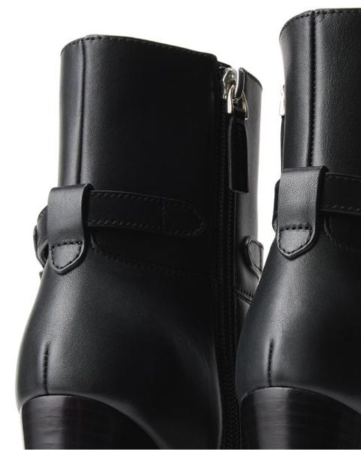 Ralph Lauren Black Donnely 90 Mm Calfskin Bootie