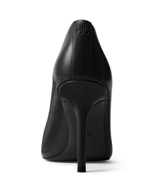 Ralph Lauren Black Lindella Ii Leather Pump