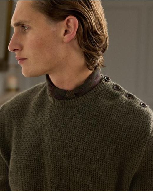 Ralph Lauren Kaschmirpullover Mit Pfauenaugenmuster in Green für Herren