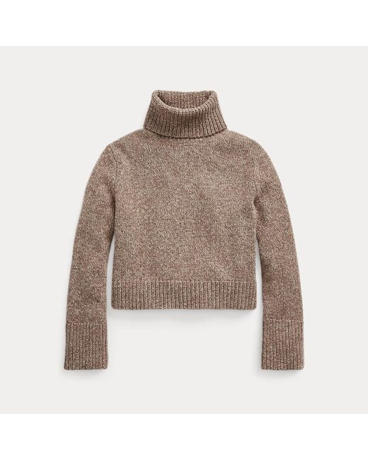 Polo Ralph Lauren Brown Wool-cashmere Turtleneck Sweater