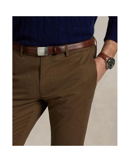 Pantaloni chino stretch Slim-Fit di Polo Ralph Lauren in Brown da Uomo