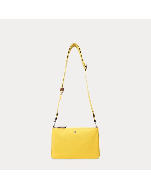 Lauren by Ralph Lauren Yellow Oxford Medium Landyn Crossbody Bag
