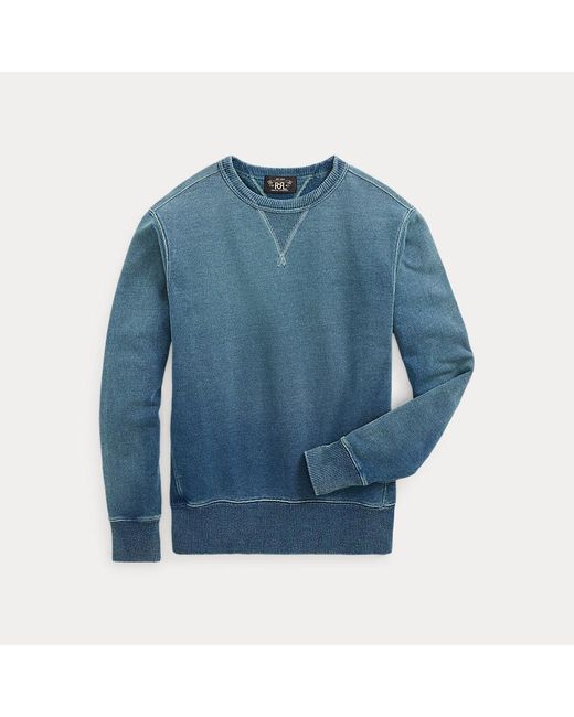 RRL Indigo Sweatshirt Van Franse Badstof in het Blue voor heren