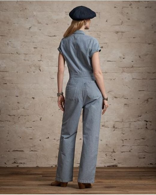 RRL Gray Pincheck Cotton Coverall
