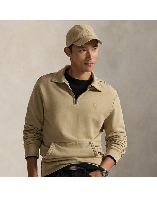 Polo Ralph Lauren Natural Collared Loopback Cotton Sweatshirt for men