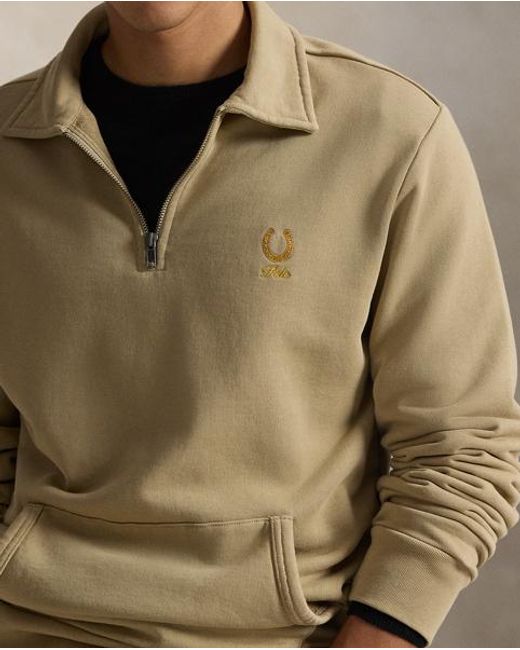 Polo Ralph Lauren Natural Collared Loopback Cotton Sweatshirt for men